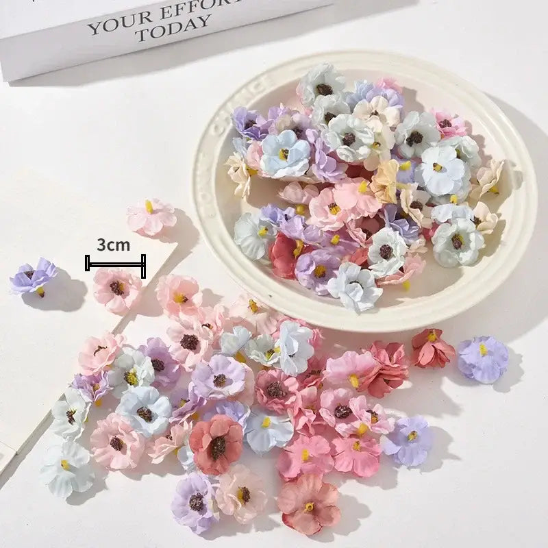 Pastel pink and lavender mini daisy artificial flowers wedding decor