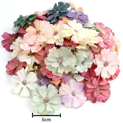 Pastel pink and lavender mini daisy artificial flowers wedding decor