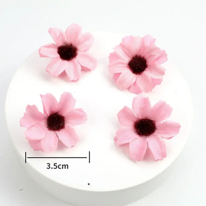 Pastel pink and lavender mini daisy artificial flowers wedding decor