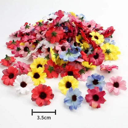 Pastel pink and lavender mini daisy artificial flowers wedding decor