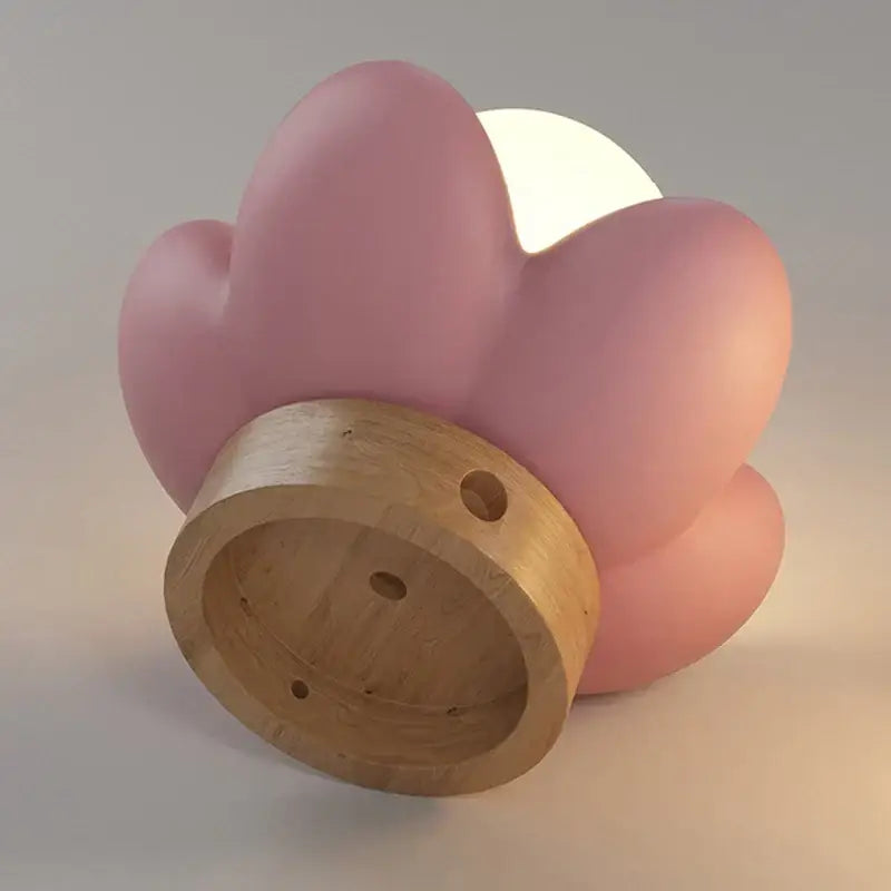 Pastel pink cream flower wall lamp for bedroom lighting