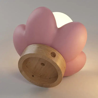 Pastel pink cream flower wall lamp for bedroom lighting