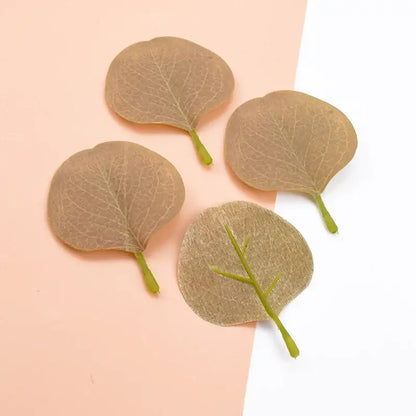 Pastel pink & green silk leaf artificial plants living room decor