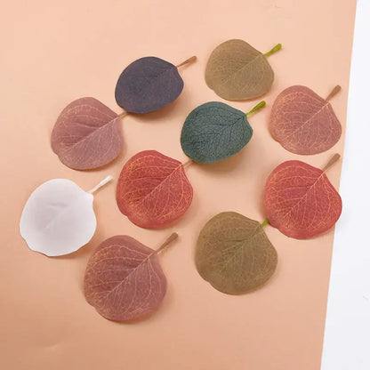 Pastel pink & green silk leaf artificial plants living room decor