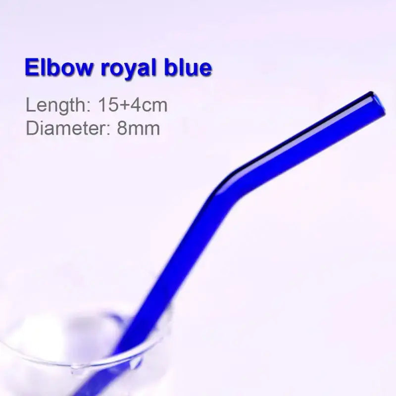Pastel ridged glass straws set kitchen eco friendly drinking tubes