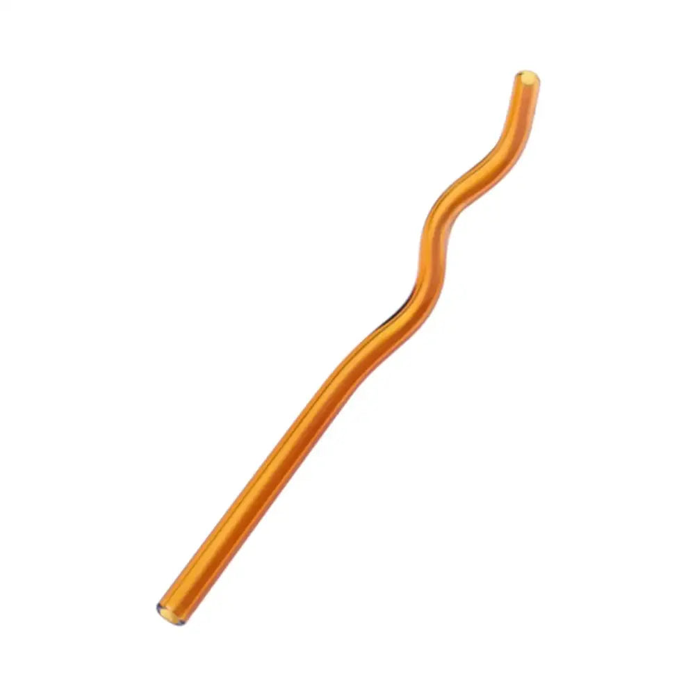 Pastel ridged glass straws set kitchen eco friendly drinking tubes