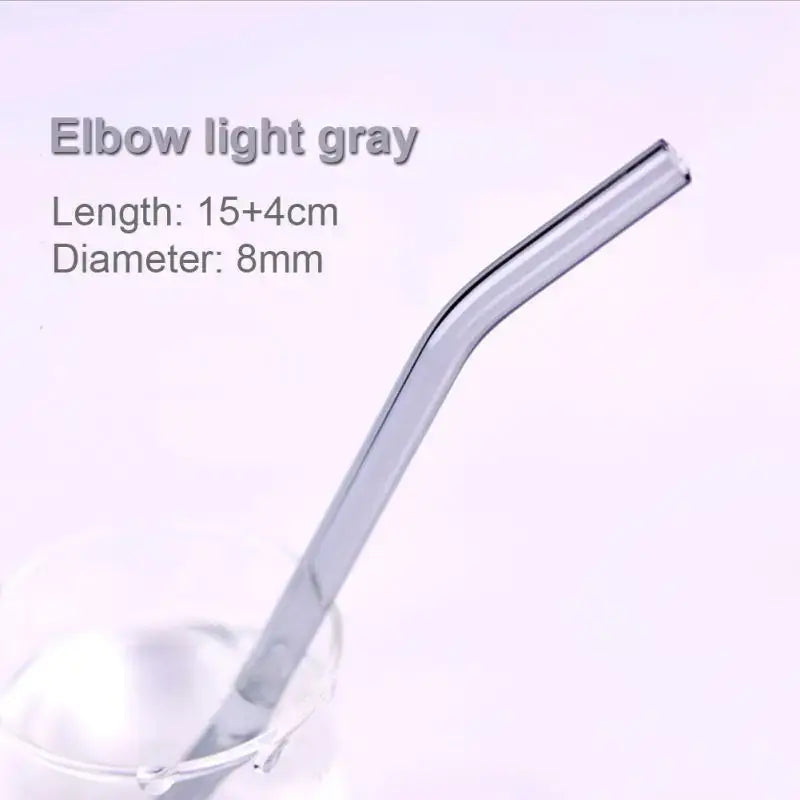 Pastel ridged glass straws set kitchen eco friendly drinking tubes