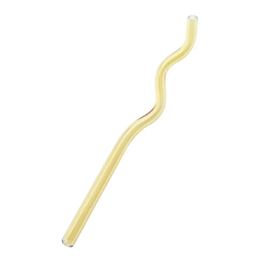 Pastel ridged glass straws set kitchen eco friendly drinking tubes