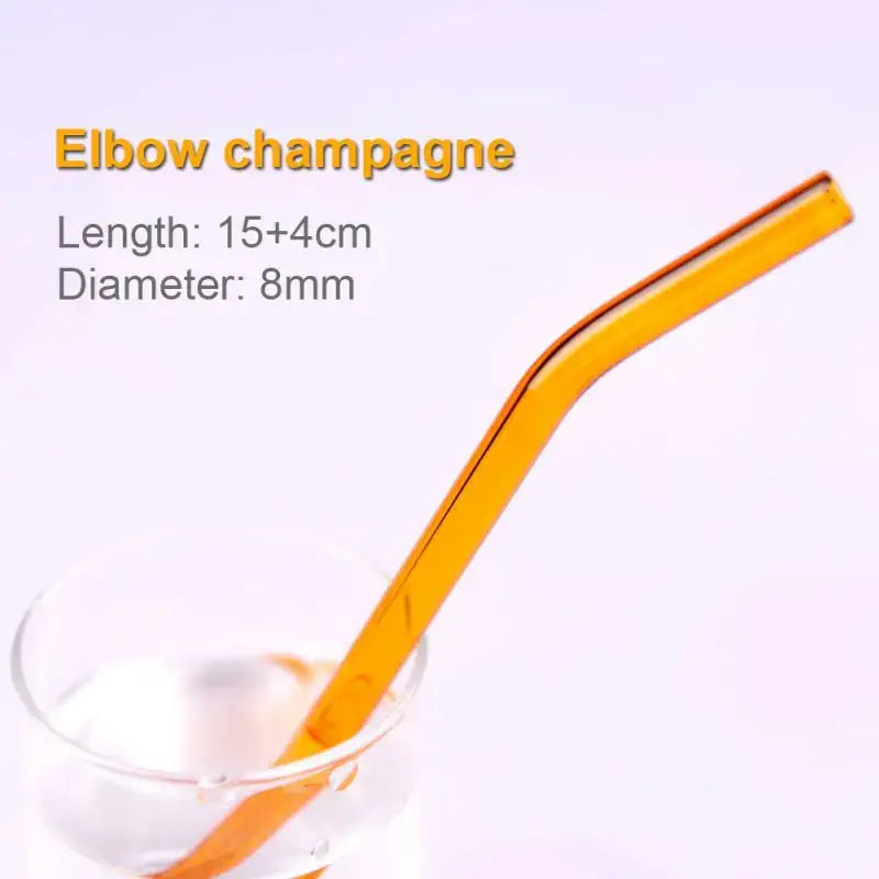 Pastel ridged glass straws set kitchen eco friendly drinking tubes