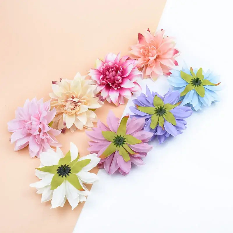Pastel silk gerbera decorative flowers for wedding home decor
