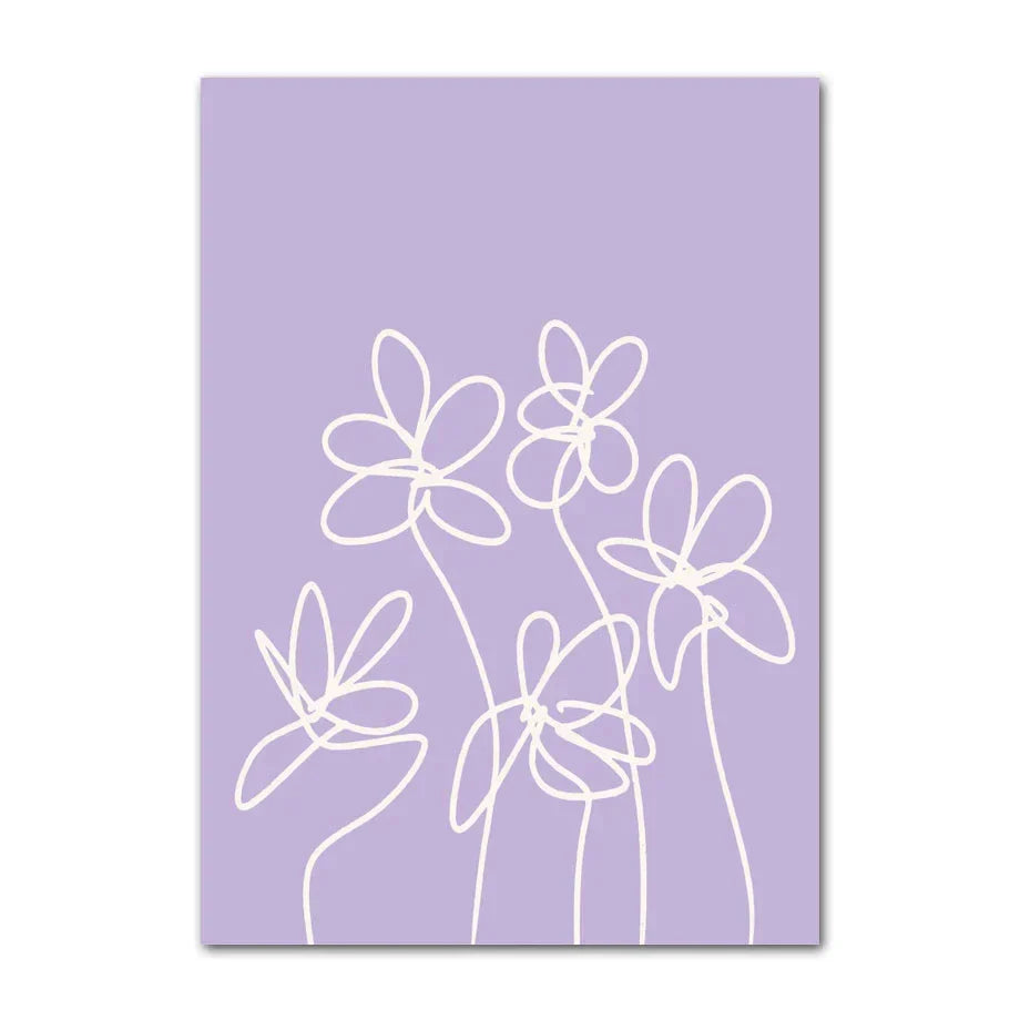 DecorBites™ Pastel Smiley Flower Canvas Wall Art