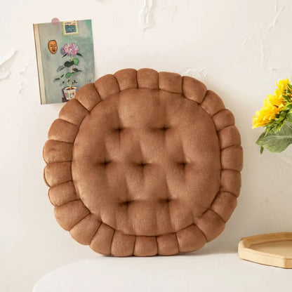 Pastel tufted cookie biscuit cushion soft throw pillow living room