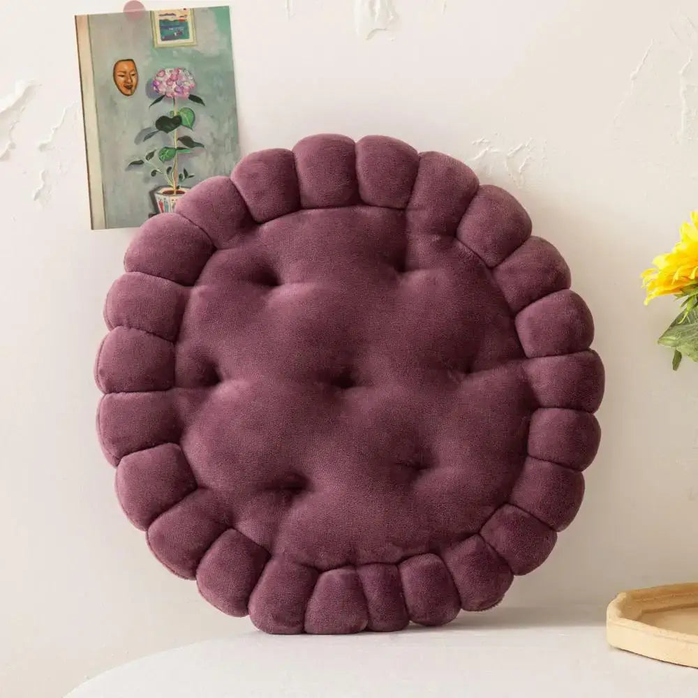 Pastel tufted cookie biscuit cushion soft throw pillow living room