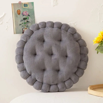 Pastel tufted cookie biscuit cushion soft throw pillow living room