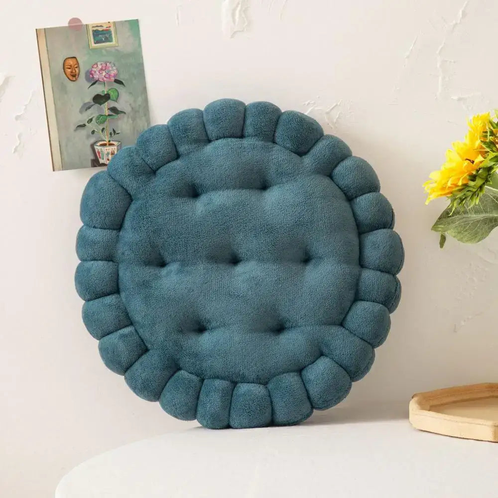 Pastel tufted cookie biscuit cushion soft throw pillow living room