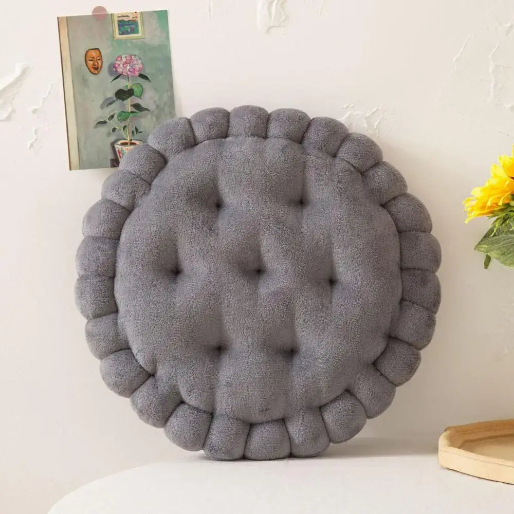 Pastel tufted cookie biscuit cushion soft throw pillow living room
