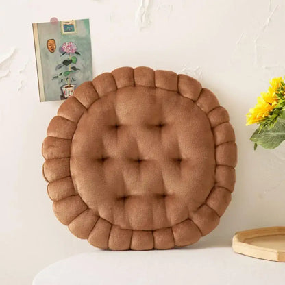 Pastel tufted cookie biscuit cushion soft throw pillow living room