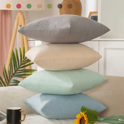 Pastel velvet rectangular pillow cover set living room decor