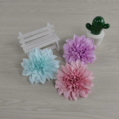 Pastel woolen chrysanthemum wreath bouquet wedding decoration bedroom