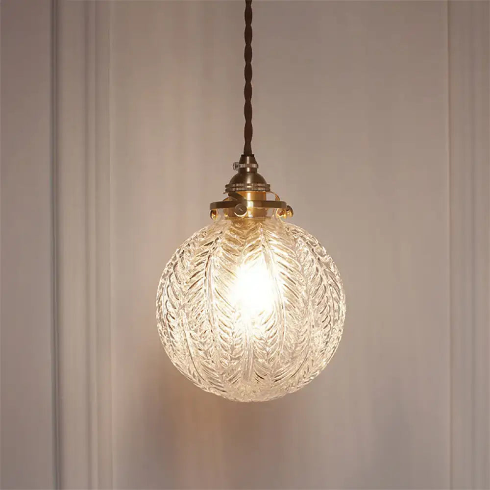 Pauline modern industrial sphere clear glass ceiling light living room