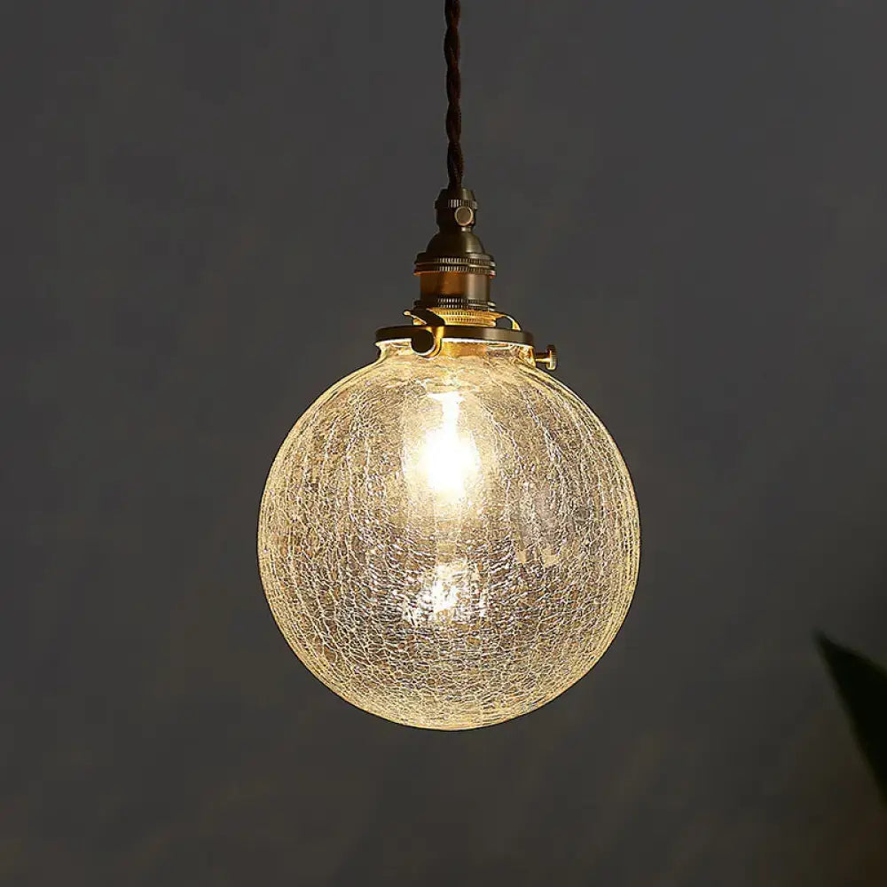 Pauline modern industrial sphere clear glass ceiling light living room