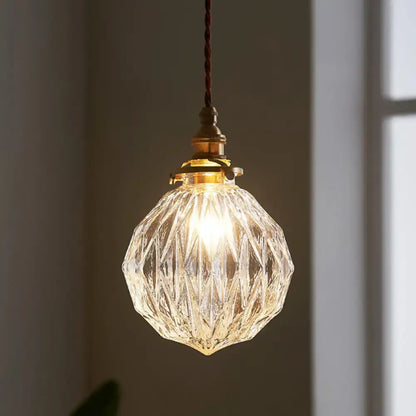 Pauline modern industrial sphere clear glass ceiling light living room