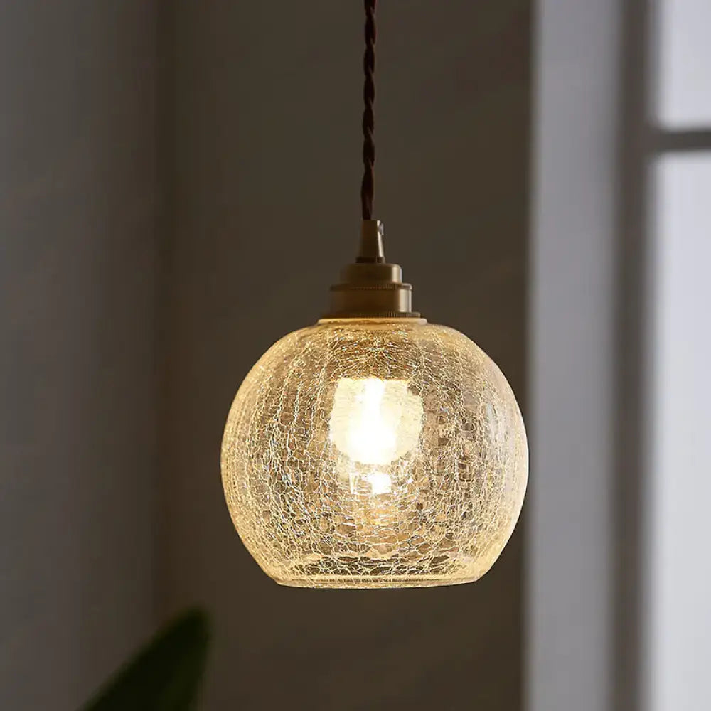 Pauline modern industrial sphere clear glass ceiling light living room