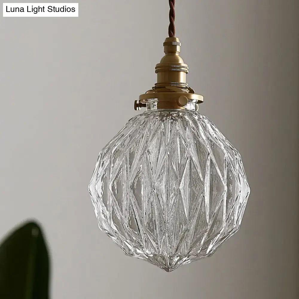 Pauline modern industrial sphere clear glass ceiling light living room