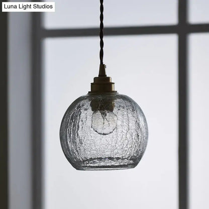 Pauline modern industrial sphere clear glass ceiling light living room