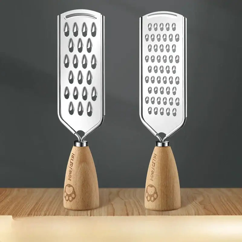 Paw print wood handle 3-in-1 multifunctional grater – kitchen tool