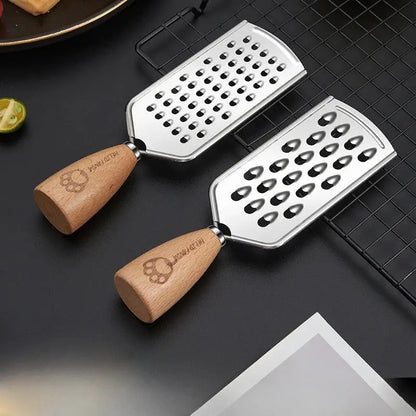 Paw print wood handle 3-in-1 multifunctional grater – kitchen tool
