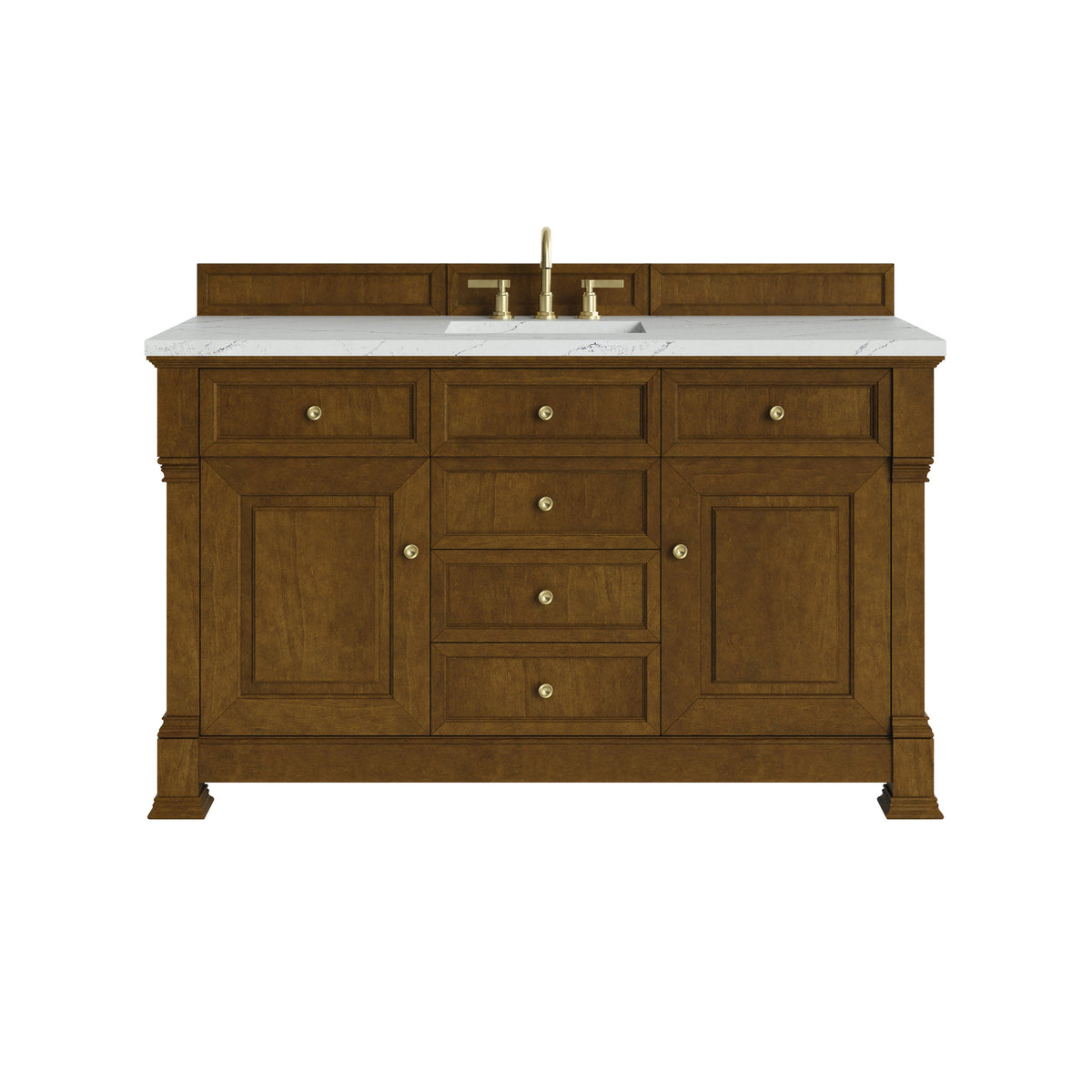 James Martin Brookfield 60" Single Bathroom Vanity, Honey Oak