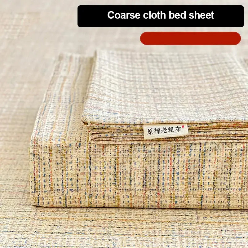 Peach & cream geometric bed sheet set bedroom textured bedspread