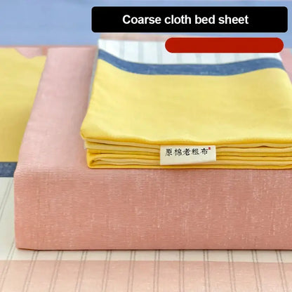 Peach & cream geometric bed sheet set bedroom textured bedspread