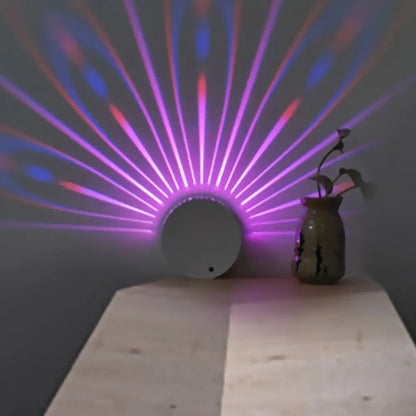 DecorBites™ Peacock Feather LED Wall Sconce with RGB Lighting and Modern Iron Shade