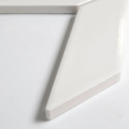 Pearl Glossy Chevron Ceramic Tiles 2x6
