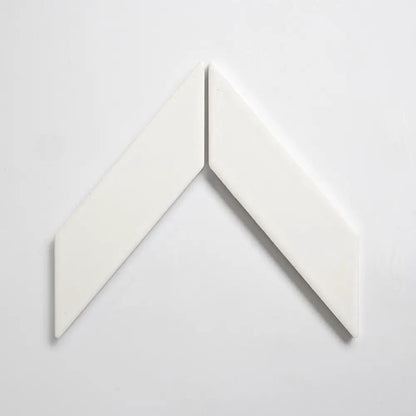 Pearl Glossy Chevron Ceramic Tiles 2x6