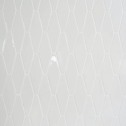 Pearl Glossy Longest Hexagon Ceramic Tiles 3x8