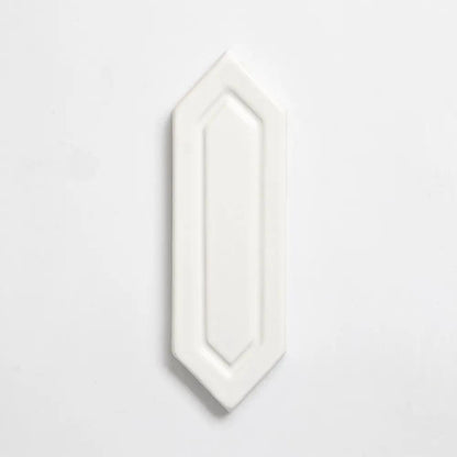 Pearl Glossy Reliefed Picket Ceramic Accent Tiles 2x6