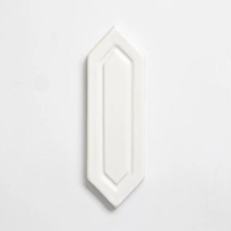 Pearl Glossy Reliefed Picket Ceramic Accent Tiles 2x6