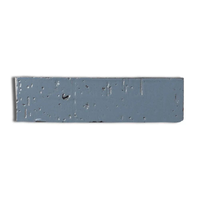 Peggy Blue Glossy Subway Glazed Terracotta Tiles 2 3/4x9 3/4