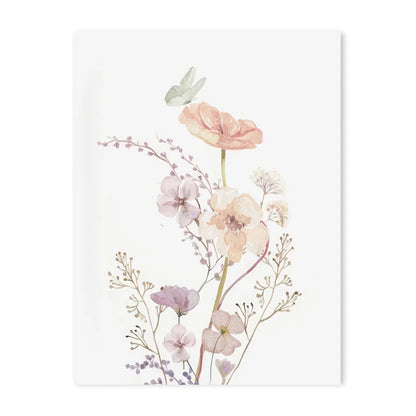 DecorBites™ Personalized Pink Floral Nursery Wall Art