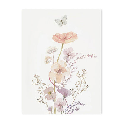 DecorBites™ Personalized Pink Floral Nursery Wall Art