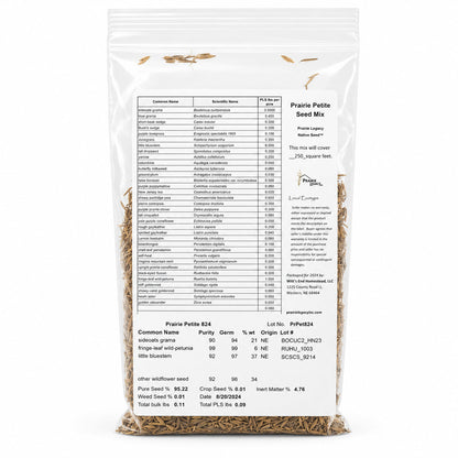 Prairie Petite Native Nebraska Seed Mix | 1.76 oz | Prairie Legacy Inc.