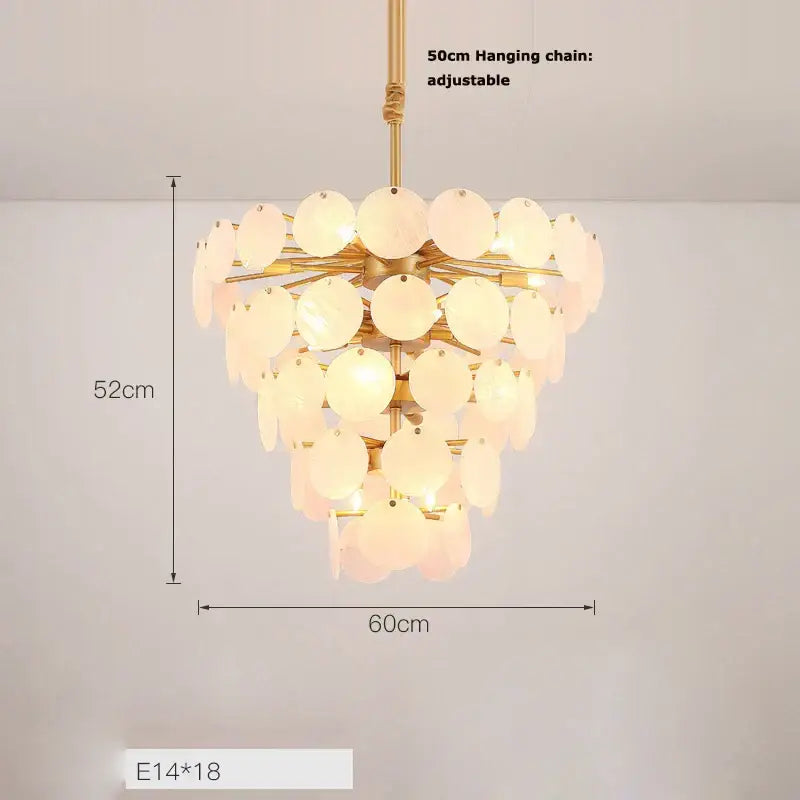 Pink agate designer led chandelier for dining room