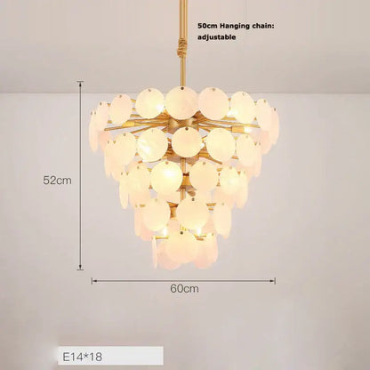 Pink agate designer led chandelier for dining room