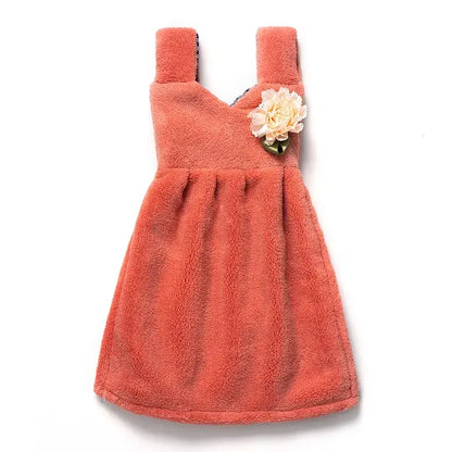 Pink and blue kids cute dress hand towel for kitchen and bathroom