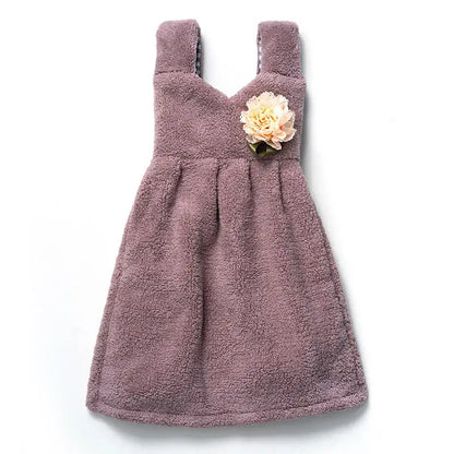 Pink and blue kids cute dress hand towel for kitchen and bathroom