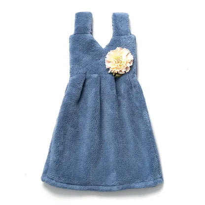 Pink and blue kids cute dress hand towel for kitchen and bathroom