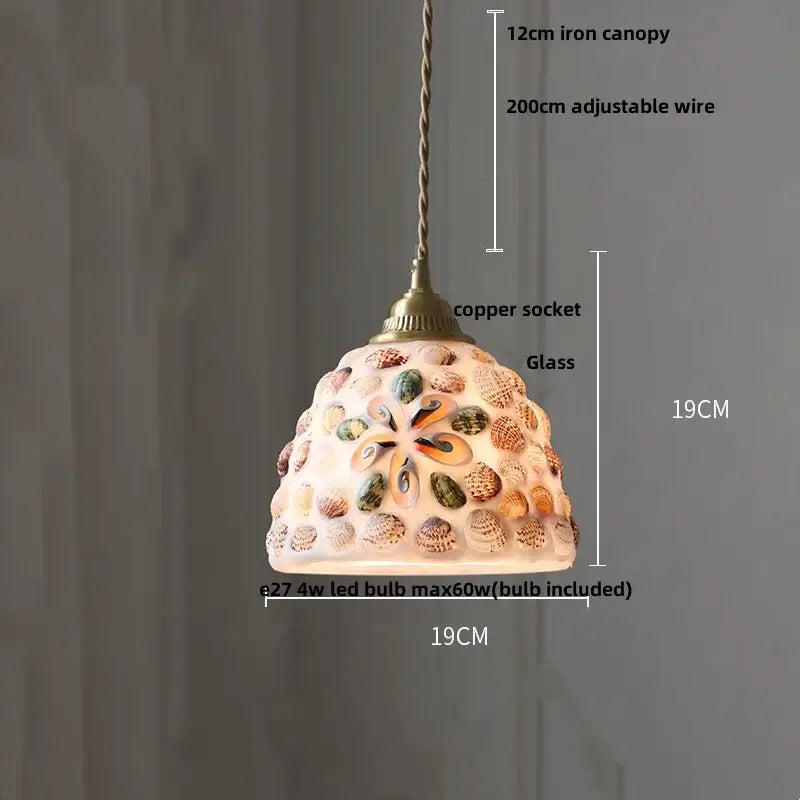 Pink and lavender mosaic glass ball led pendant light kitchen